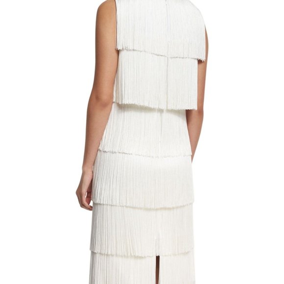 Tiered Fringe Flapper White Dress - Picture 5 of 6